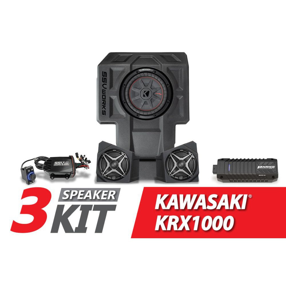 SSV Works 3 Speaker Audio Kit For Kawasaki KRF1000 2020-2022 220-KX-Q3A2