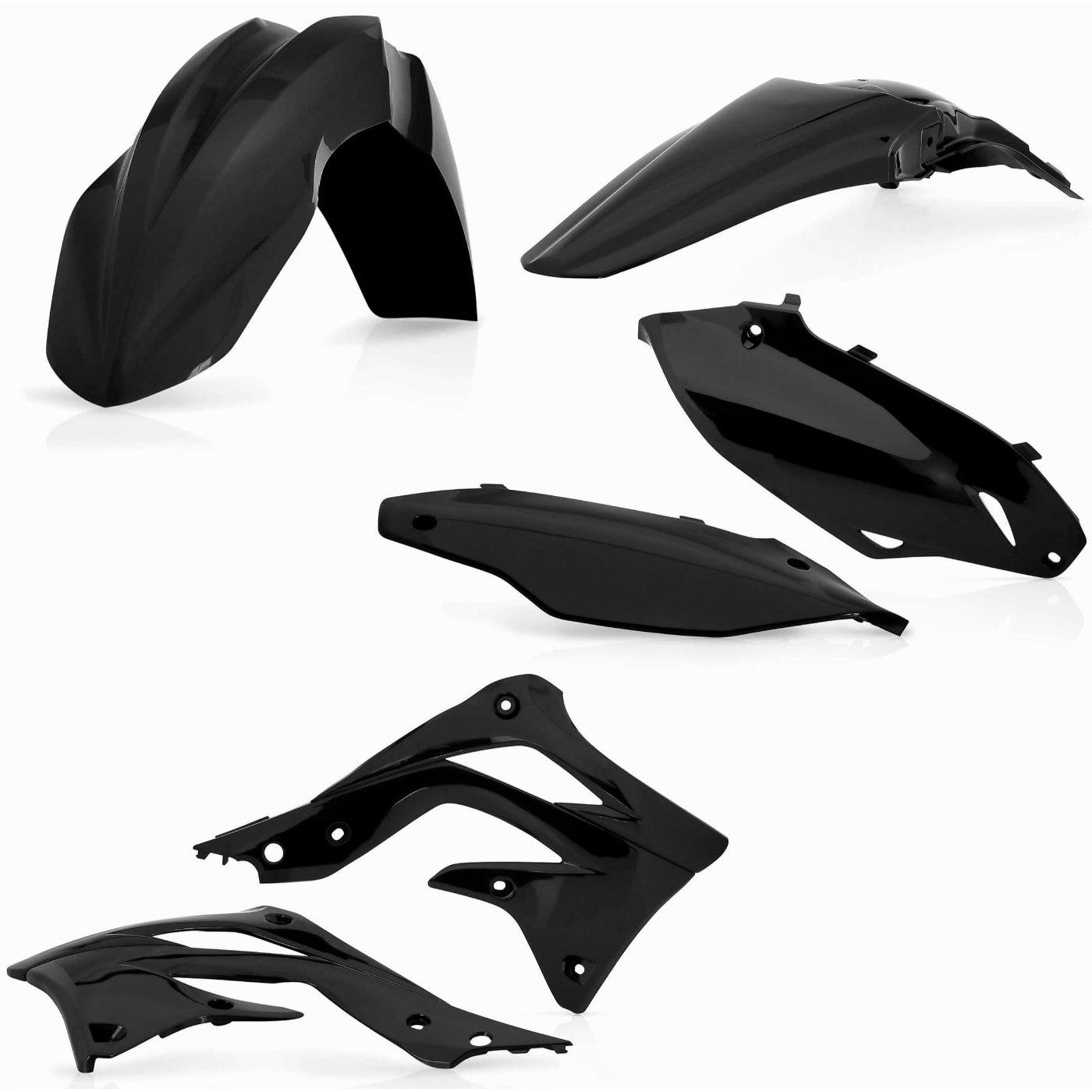 Acerbis Black Standard Plastic Kit for Kawasaki - 2314190001