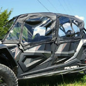 Falcon Ridge Black Canvas Soft Roll-Away Doors With Zipper For Polaris RZR 2019-2021