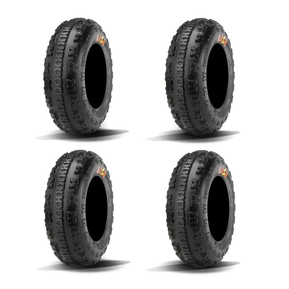 Full Set Of Maxxis RAZR Cross Bias (4 Ply) ATV Tires 22x7-10 (4)