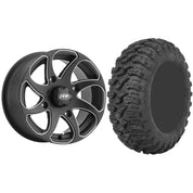 Set of 2 Mounted Wheel and Tire Kit Wheel: 14x7 5+2 4/110 Tire: 26x11-14 8 Ply