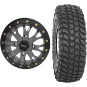 Set of 2 Mounted Wheel and Tire Kit Wheel: 15x7 6+1 4/137 Tire: 35x10-15 8 Ply