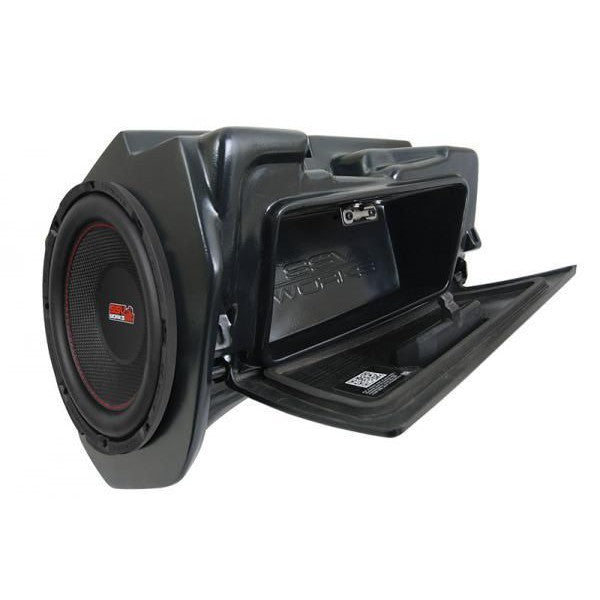 SSV Works Glove Box With Weather Proof 10" Amplified Subwoofer WP-RZ4GBS10-W