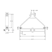 Impact Implements CAT-0 3-Point Adapter to Sleeve Hitch IP4414_BK