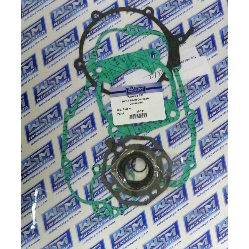 WSM Complete Gasket Kit For Kawasaki 80 KX 88-89 25-711