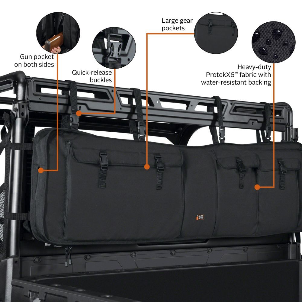 Quadgear UTV Double Gun Carrier Black - 18-129-010401-00