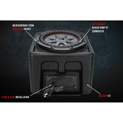 SSV Works Underseat Unloaded 10" Subwoofer For Polaris Ranger XP 1000 2018-2022