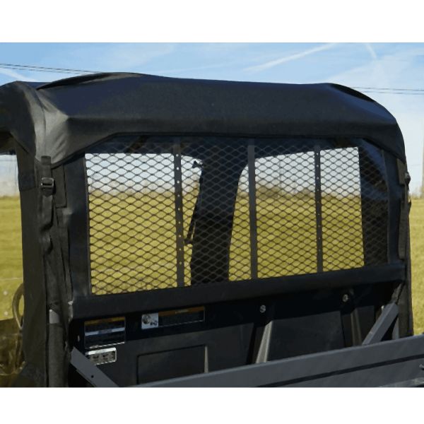 Falcon Ridge Black Canvas Soft Rear Panel For Kubota RTV 2014-2022