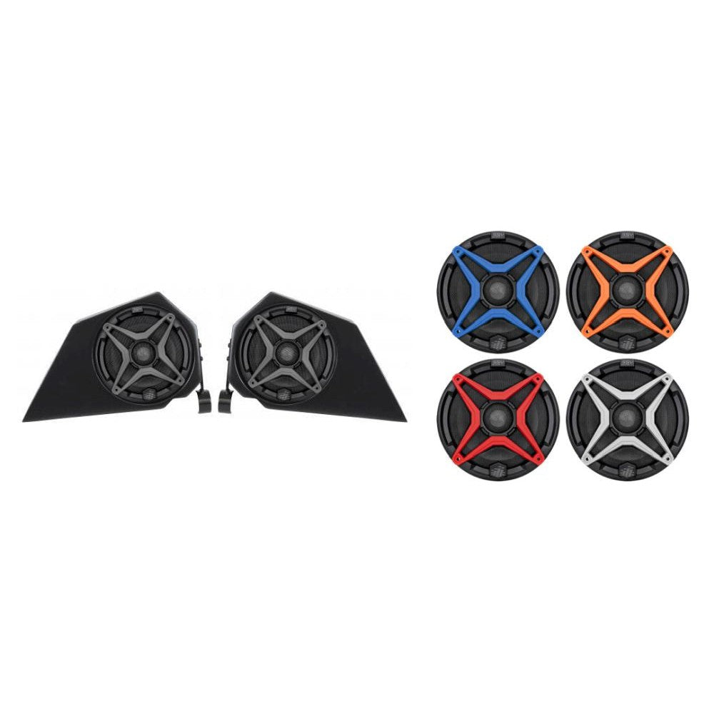 SSV Works Side 6.5" Speaker Pods With Orange Grills For Polaris Slingshot 15-21