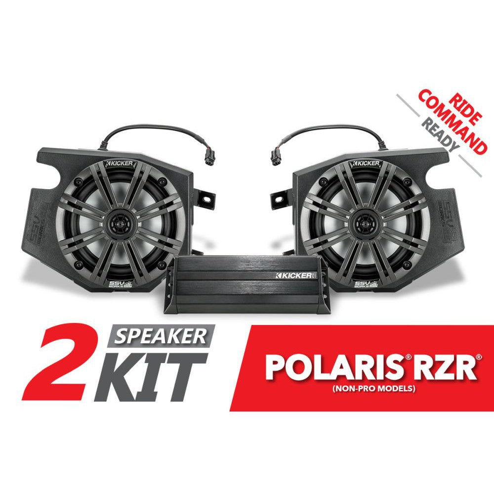 SSV Works 2 Kicker Speaker Plug-And-Play System 180-RZ4-2KRC