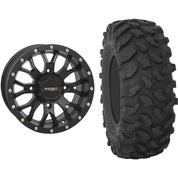 Set of 2 Mounted Wheel and Tire Kit Wheel: 15x7 6+1 4/137 Tire: 32x10-15 8 Ply