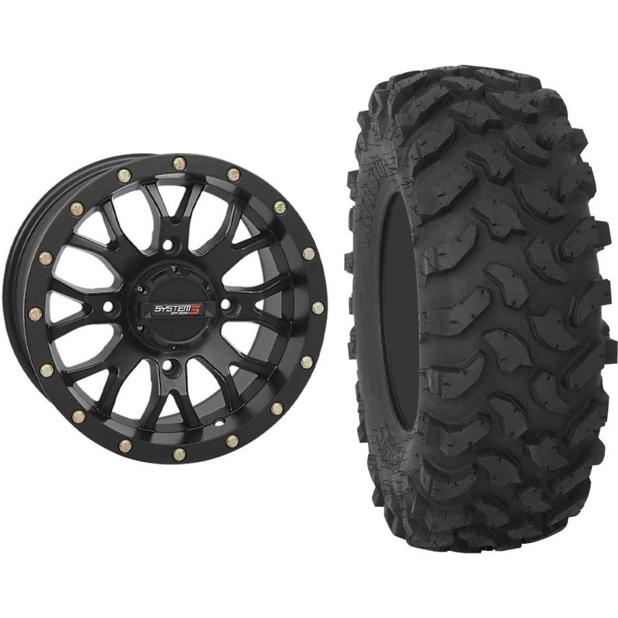 Set of 2 Mounted Wheel and Tire Kit Wheel: 15x7 6+1 4/137 Tire: 32x10-15 8 Ply