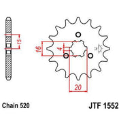 Front & Rear Sprocket Kit for YAMAHA YTM200 K,L,N-Tri Moto 83-85 JT Sprockets
