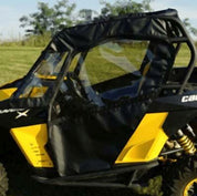 Falcon Ridge Black Canvas Soft Roll-Away Doors For Can-Am Commander 2011-2020