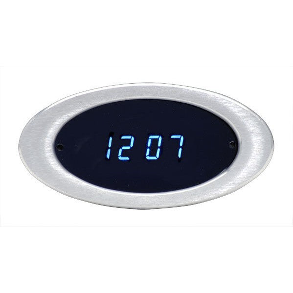 Dakota Digital Ion Series Digital Clock Gauge Oval Satin / Chrome Bezel ION-16-1