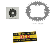 520 Standard Chain,Front & Rear Sprocket Kit for HON TRX250R FourTrax 1987-1988