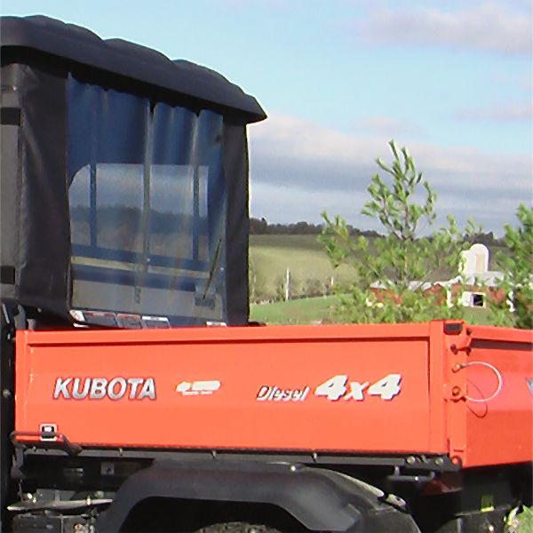 Falcon Ridge Black Canvas Soft Rear Panel For Kubota RTV 2004-2014