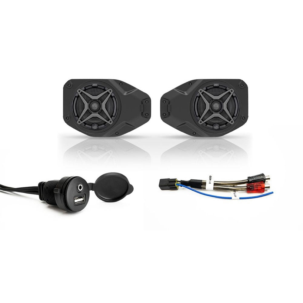 SSV Works Overhead 6.5" Speaker Adapters With RCA Harness And AUX/USB Add-On