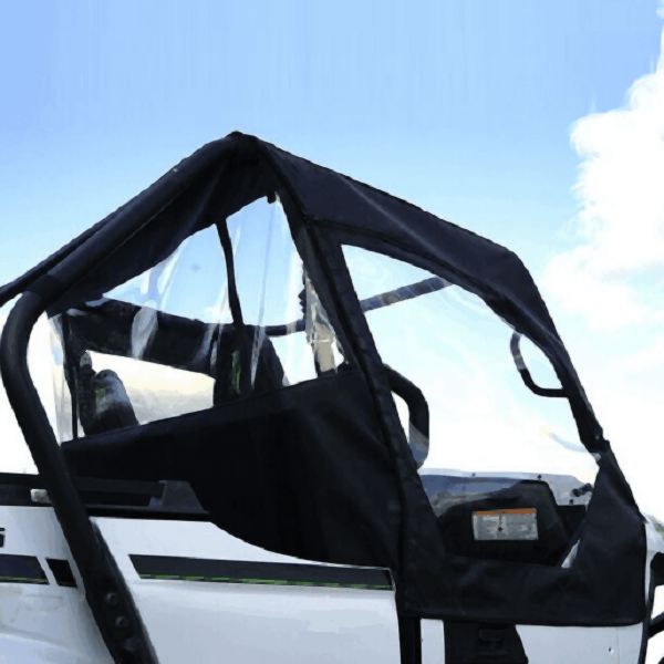 Falcon Ridge Black Canvas Soft Upper Doors Rear Window For Kawasaki Teryx 2016-2022