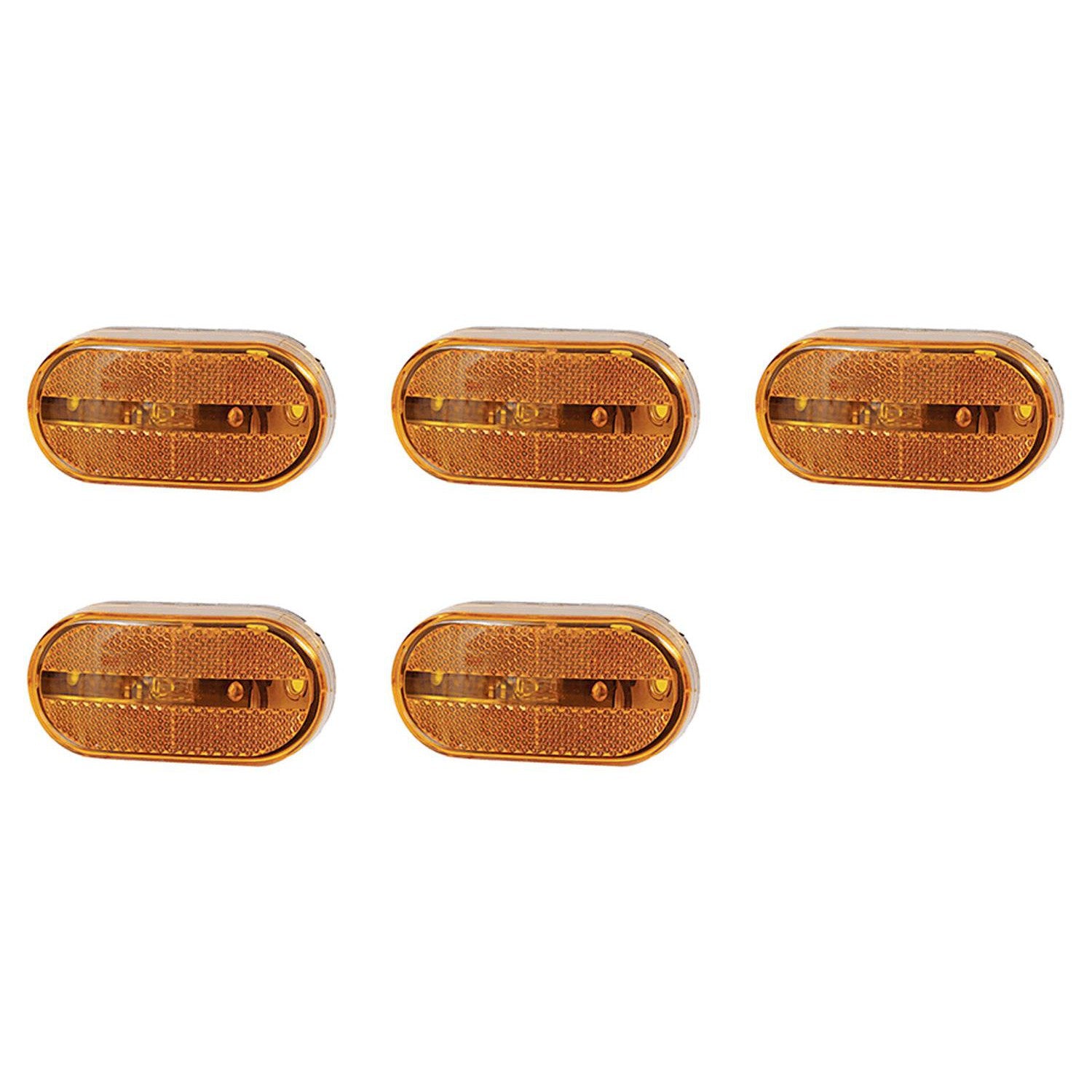 Set of 5 Oblong Clearance Light Amber