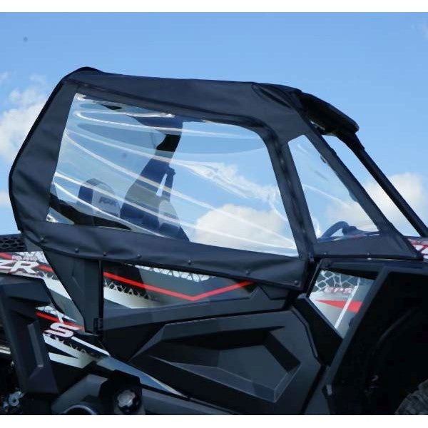 Falcon Ridge Black Canvas Soft Upper Doors With Zipper For Polaris RZR 2014-2021