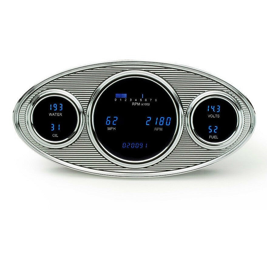 Dakota Digital Universal 3 Hole Retrotech Gauge Kit Cluster No Wings RET-2001-S