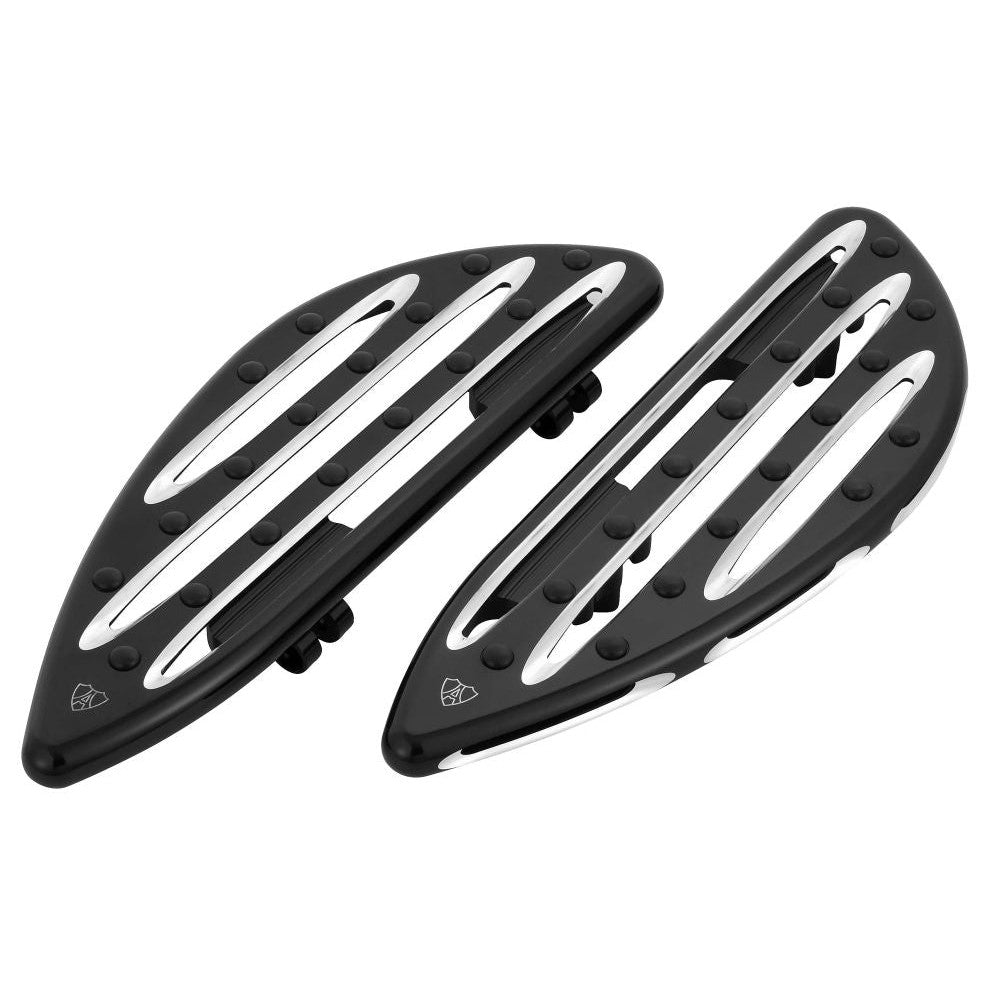 Arlen Ness Black Deep Cut Floorboards P-3011