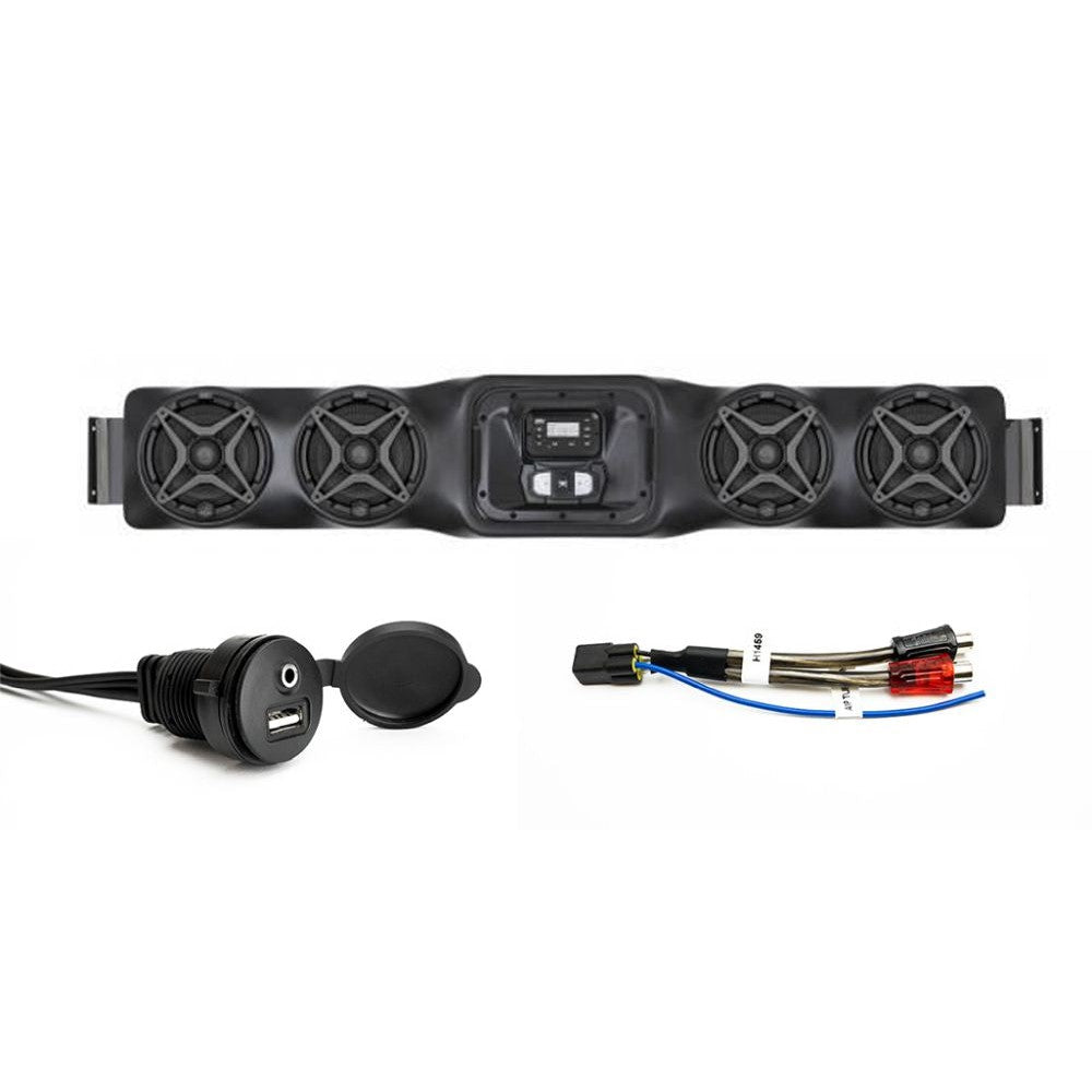 SSV Works 4 Speaker Overhead Sound Bar With RCA Harness And AUX/USB Add-On