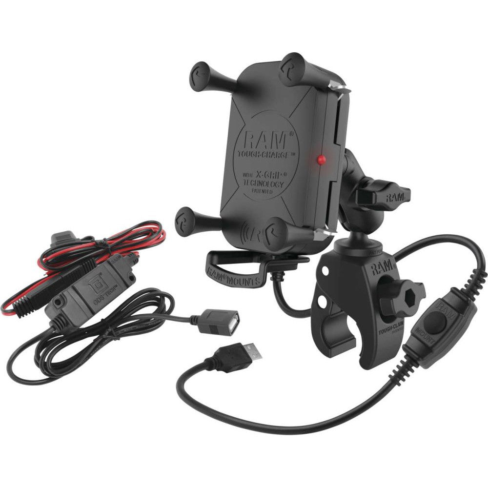 Ram Mounts Tough-Charge X-Grip Waterproof Wireless Charger With Mount - RAM-B-400-A-UN12W-V7M