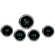 Dakota Digital Universal Individual 5-Gauge Kit Round Teal Display ODYR-50-1 New