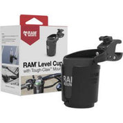 Ram Mounts Level Cup Drink Holder With Tough-Claw Mount Black - RAM-B-132-400