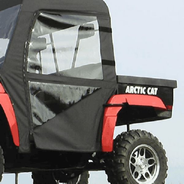 Falcon Ridge Black Canvas Soft Roll-Away Doors With Zipper For Arctic Cat Prowler 2006-2011