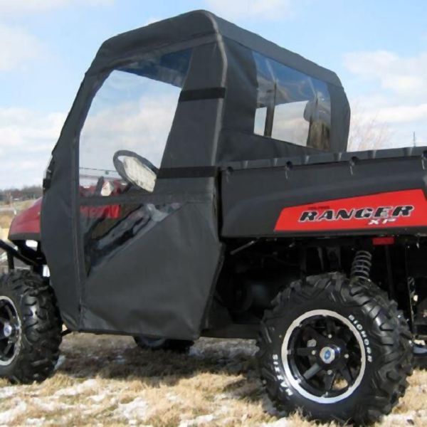 Falcon Ridge Black Canvas Soft Doors, Top and Rear Window With Zipper (No Windshield) For Polaris Ranger 2004-2010
