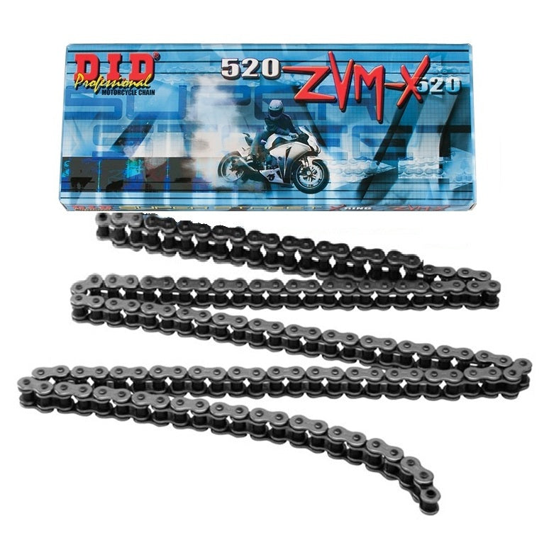 DID 520ZVM-X Super Street Series Chain 120 Links Nickel for Street Motorcycle