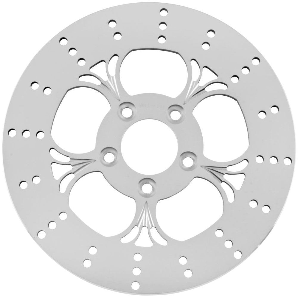 Bikers Choice Mirror Polished V-Spoke Brake Rotors For - 144818 Rear