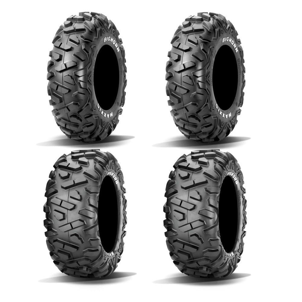 Full Set Of Maxxis Bighorn Radial 27x9R-12 And 27x12R-12 Tires (4)