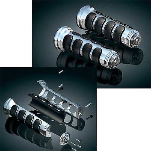 Honda GL1800 Gold Wing 06-13ISO Grip Covers For Heated Grips Chr for by Kuryakyn