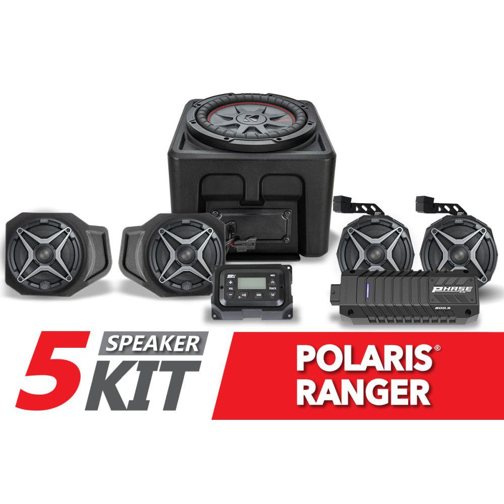 SSV Works 5 Speaker Audio System For Polaris Ranger XP 1000 2018-2022