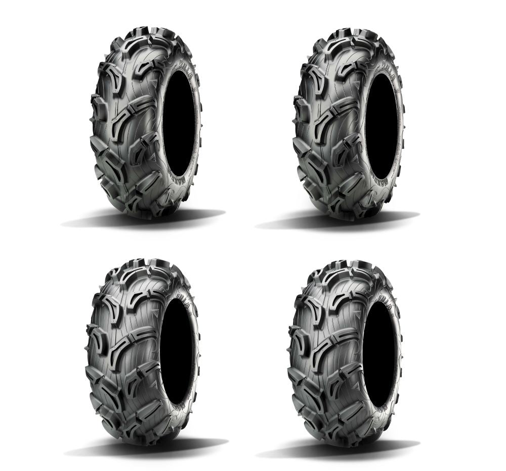 Full Set Of Maxxis Zilla Bias 26x9-12 And 26x11-12 Tires (4)