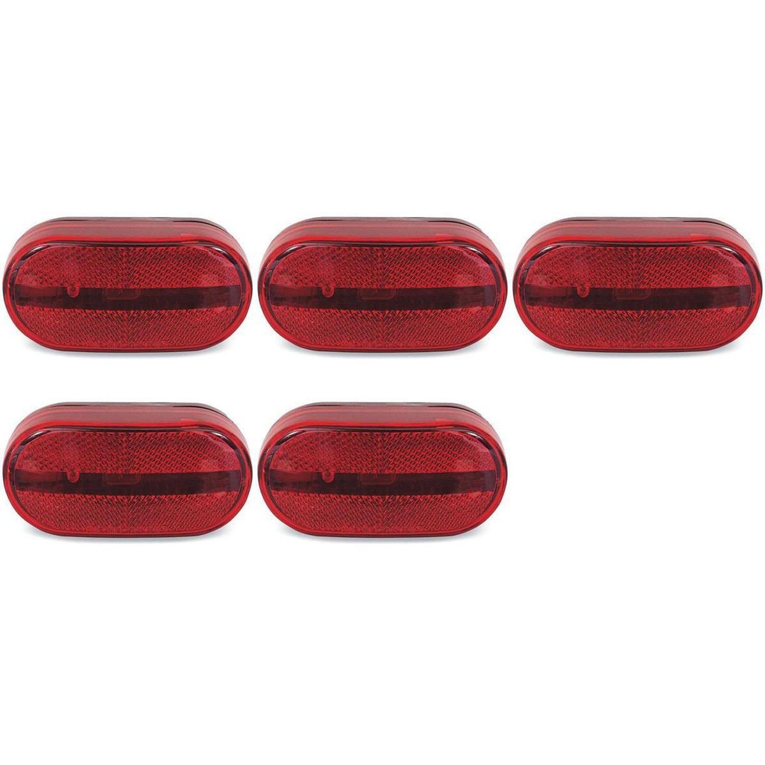 Set of 5 Oblong Clearance Light Red