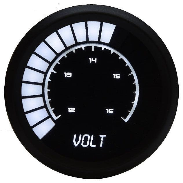 Intellitronix Voltmeter Analog LED Bargraph in Black Bezel - White