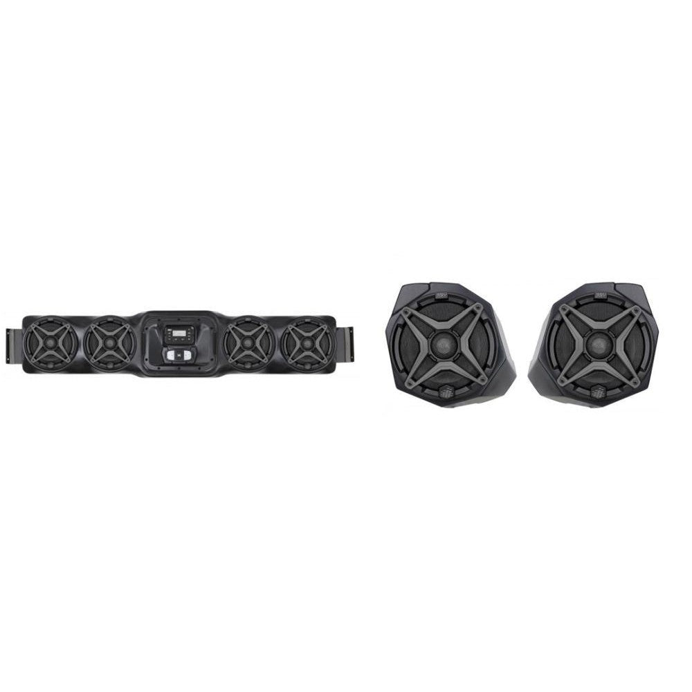 SSV Works Overhead Weatherproof Sound Bar With Front 6.5" Speaker Pods For Can-Am Maverick X3 17-19