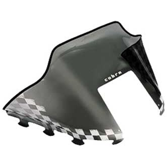 Powermadd 11133  Cobra Windshield Polaris Standard Chassis Tinted W/white Flags