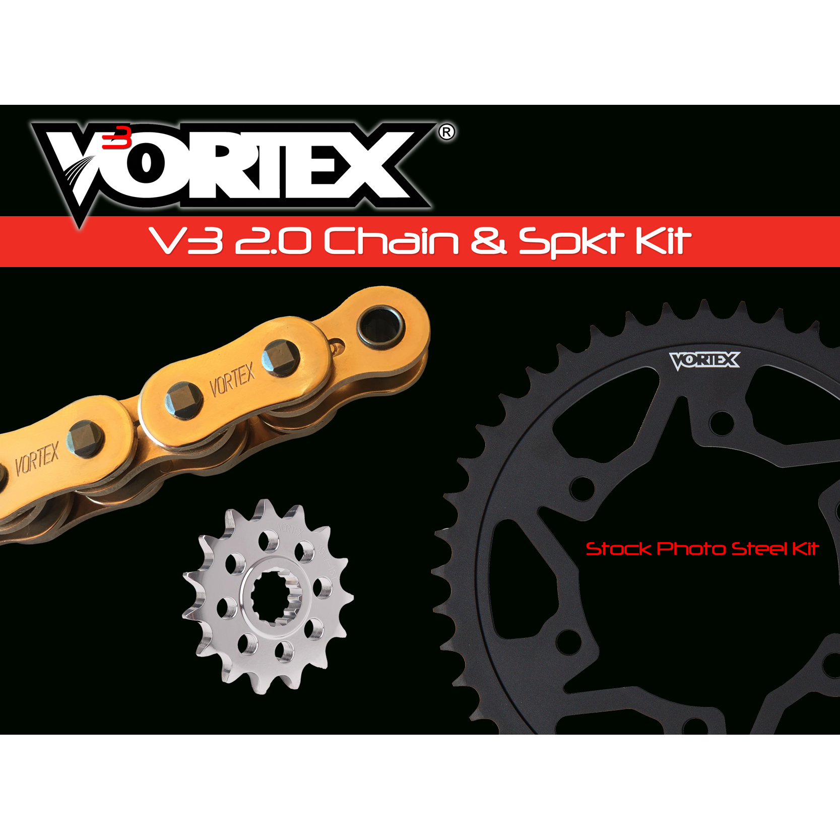 Vortex Gold GFRS G520SX3-116 Chain and Sprocket Kit 16-44 Tooth - CKG6423