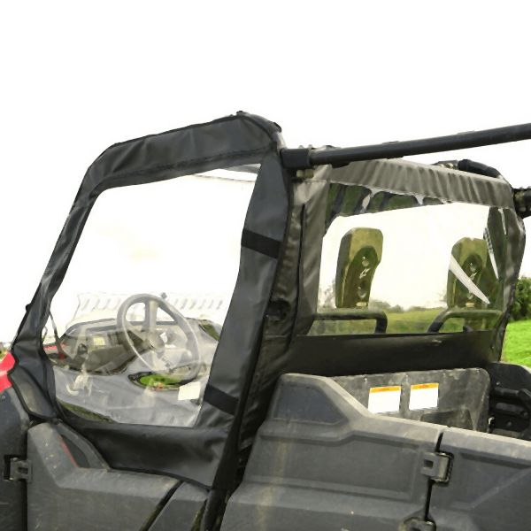 Falcon Ridge Black Canvas Soft Upper Doors With Zipper For Honda Pioneer 2014-2021