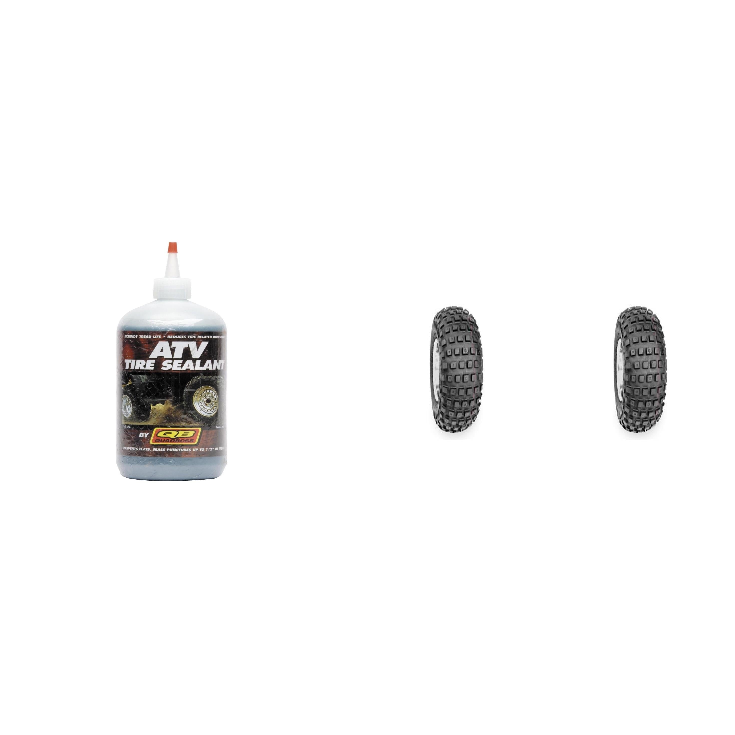 Set of 2 DURO HF240A Knobby Front/Rear Tires 16x8-7 2-ply with QUADBOSS Sealant