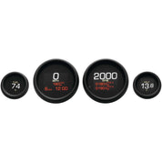 Dakota Digital MLX Series 4 Gauge Set Black - MLX-8496-K