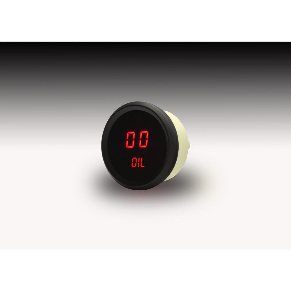 Intellitronix Oil Pressure Gauge in Black Bezel - Red