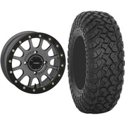 Set of 2 Mounted Wheel and Tire Kit Wheel: 15x7 5+2 4/137 Tire: 32x10-15 8 Ply