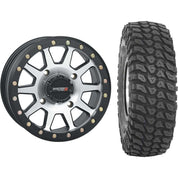 Set of 2 Mounted Wheel and Tire Kit Wheel: 15x7 5+2 4/137 Tire: 32x10-15 8 Ply